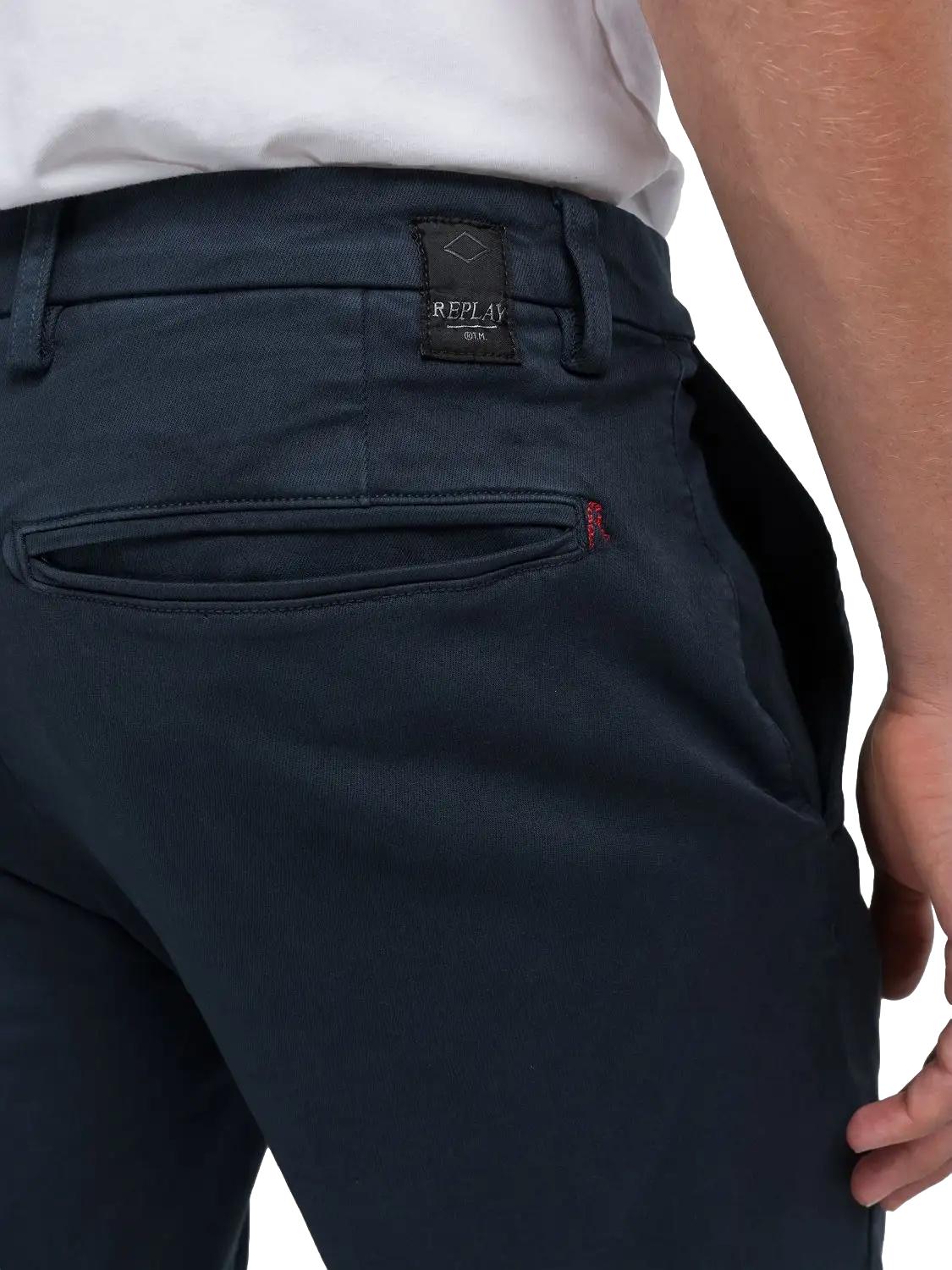 Replay Benni regular-fit-chino Bukse Blå - chrismoa.no