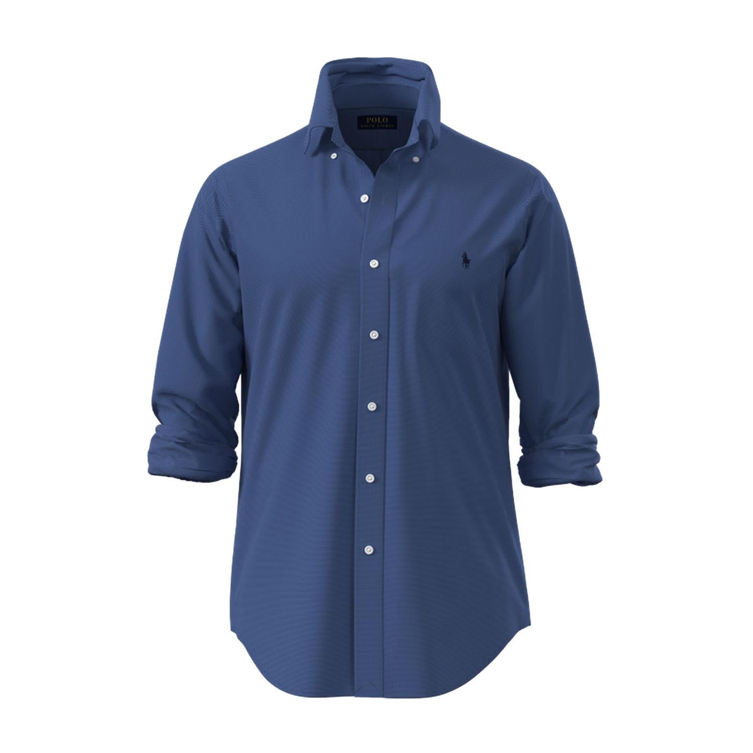 Polo Ralph Lauren CUSTOM FIT GARMENT-DYED OXFORD SHIRT Skjorte Blå - chrismoa.no