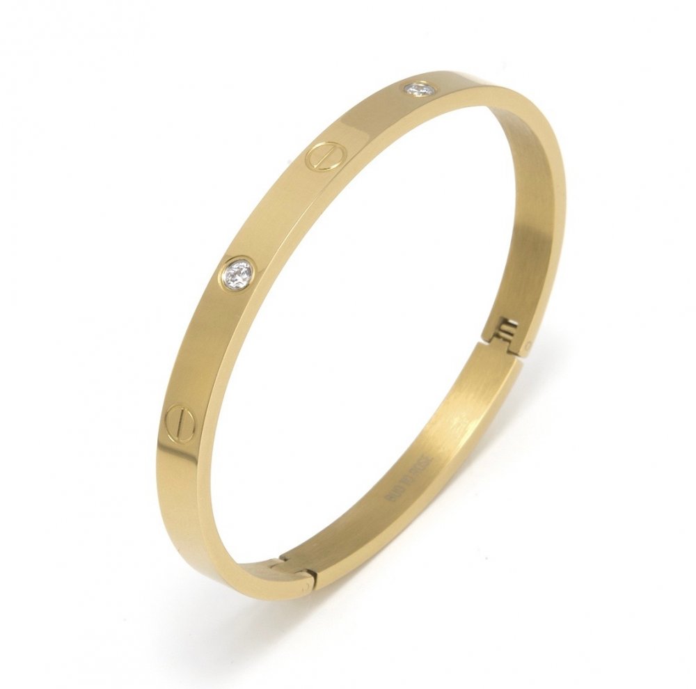 Gullfarget armbånd fra Bud to Rose Carmen, elegant gullarmbånd med delikat design og glansfull finish.