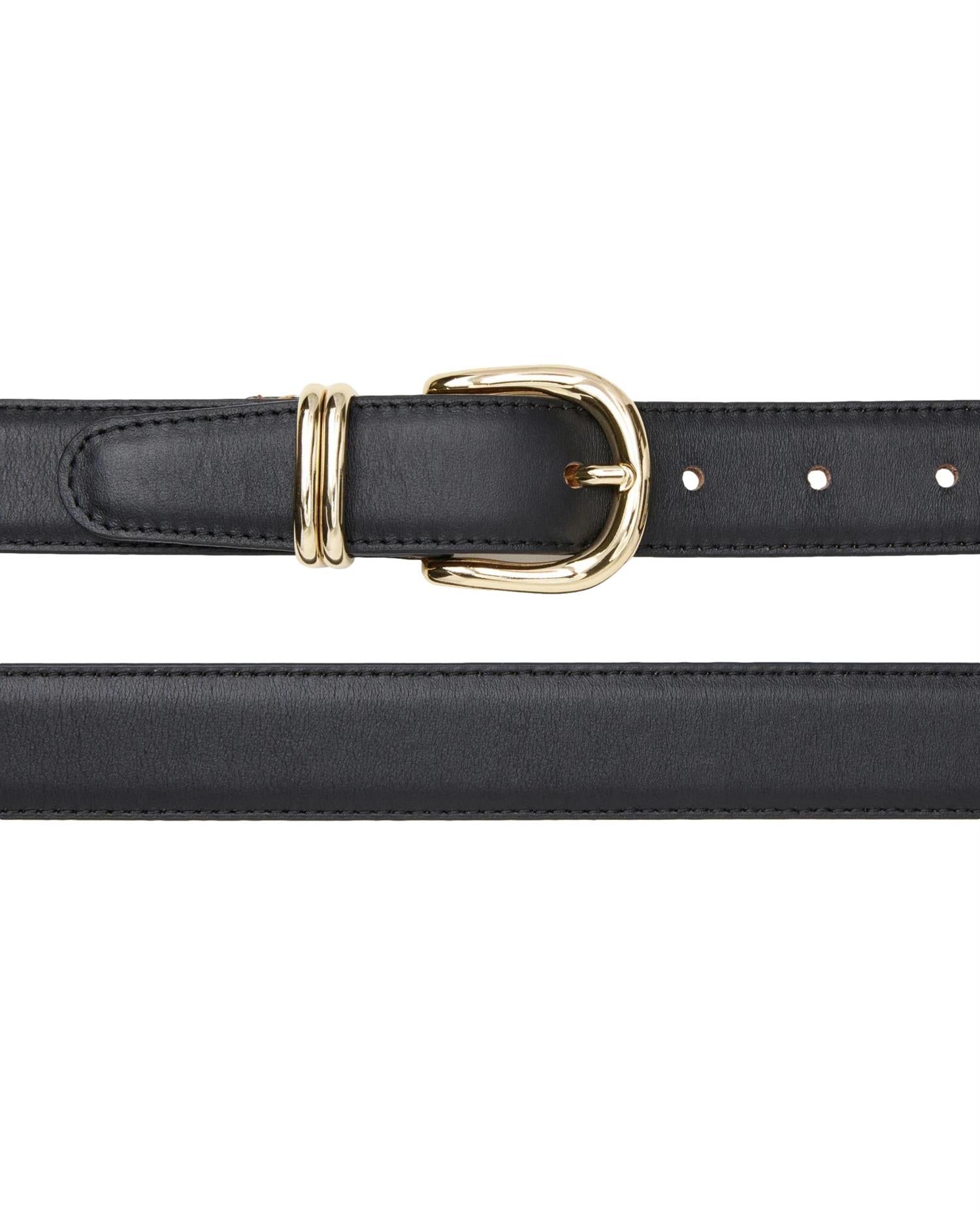 Flattered Beatrice Belt Leather Black Belte Sort - chrismoa.no