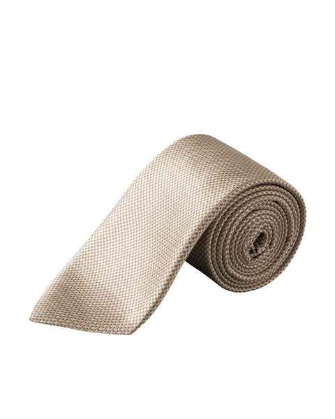 Eton Micro Woven Silk Tie Slips Beige - chrismoa.no