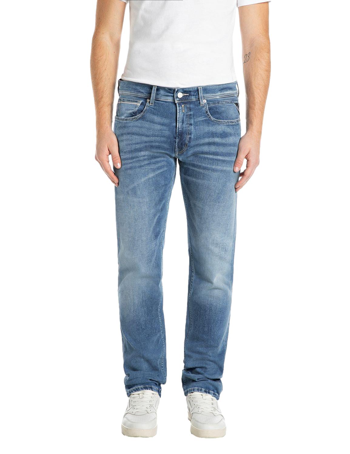 Replay Grover Mid Blue Jeans Denim - chrismoa.no