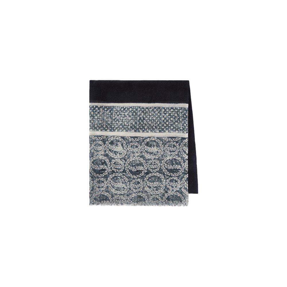 Busnel LINNEA PRINT SCARF Skjerf Marine - chrismoa.no