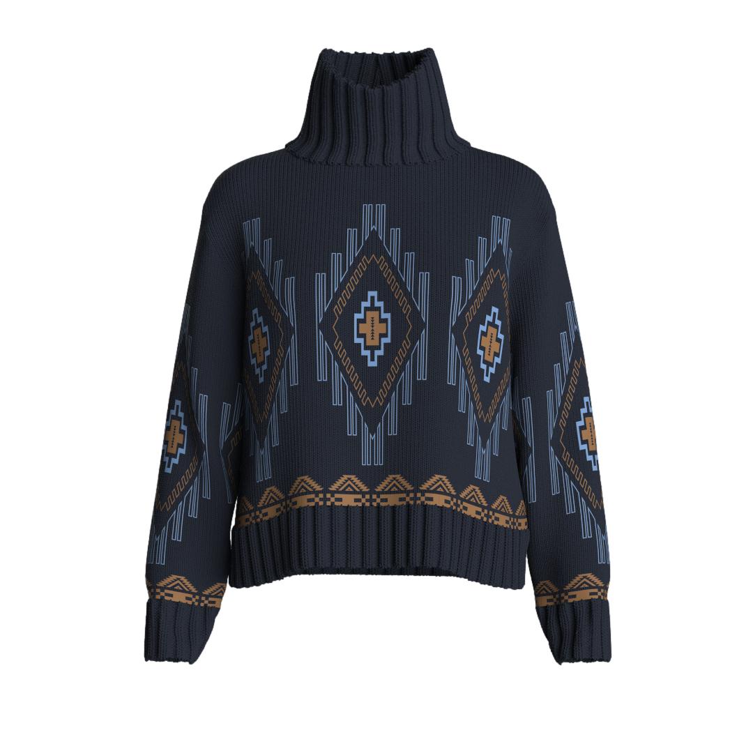We Norwegians Kautokeino Sweater Women Genser Marine - chrismoa.no