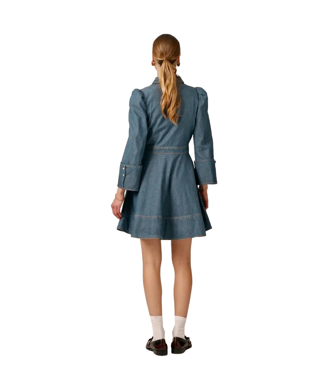 By TiMo Denim Mini Dress Kjole Denim - chrismoa.no