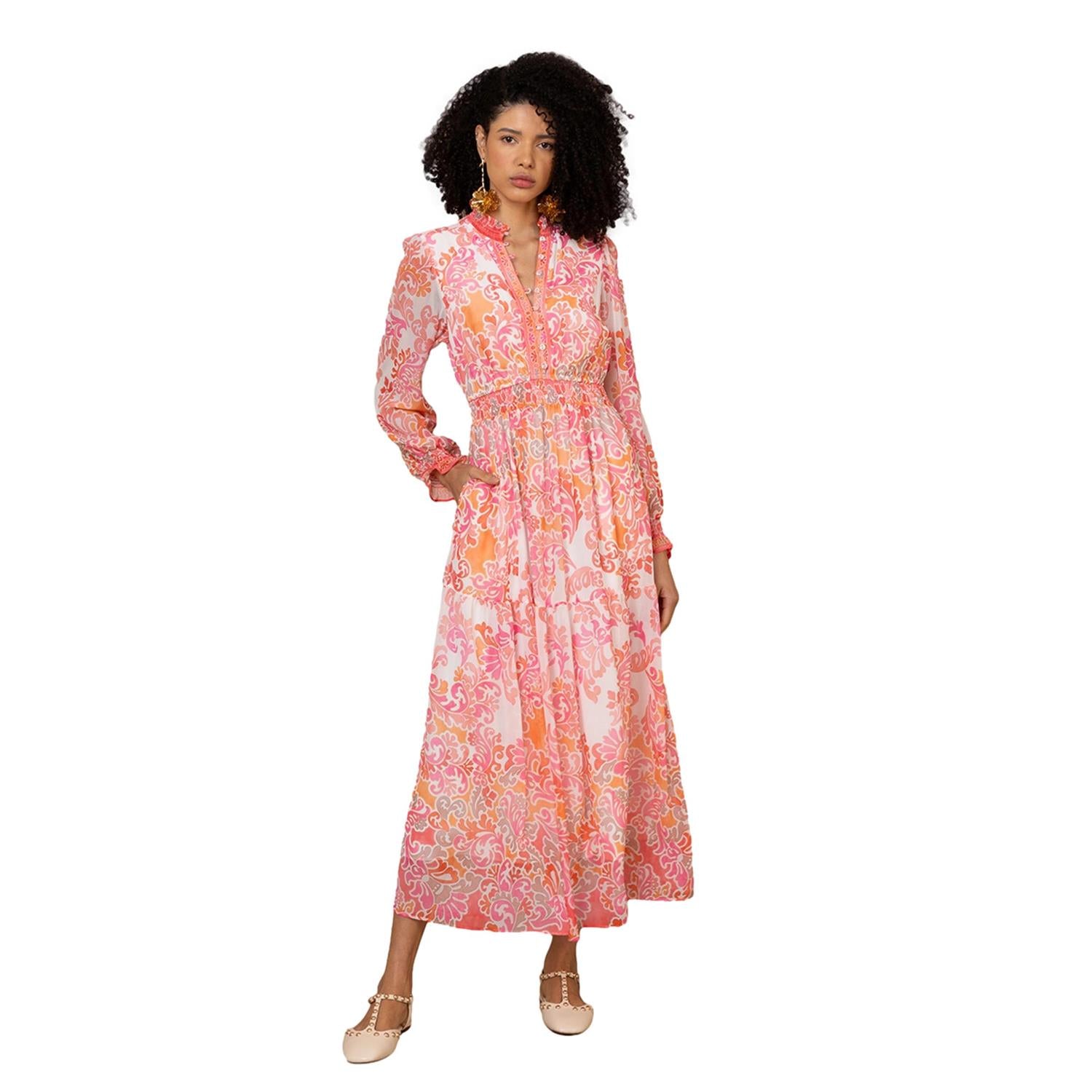 Hale Bob Bertille Long Dress Kjole Rosa - chrismoa.no