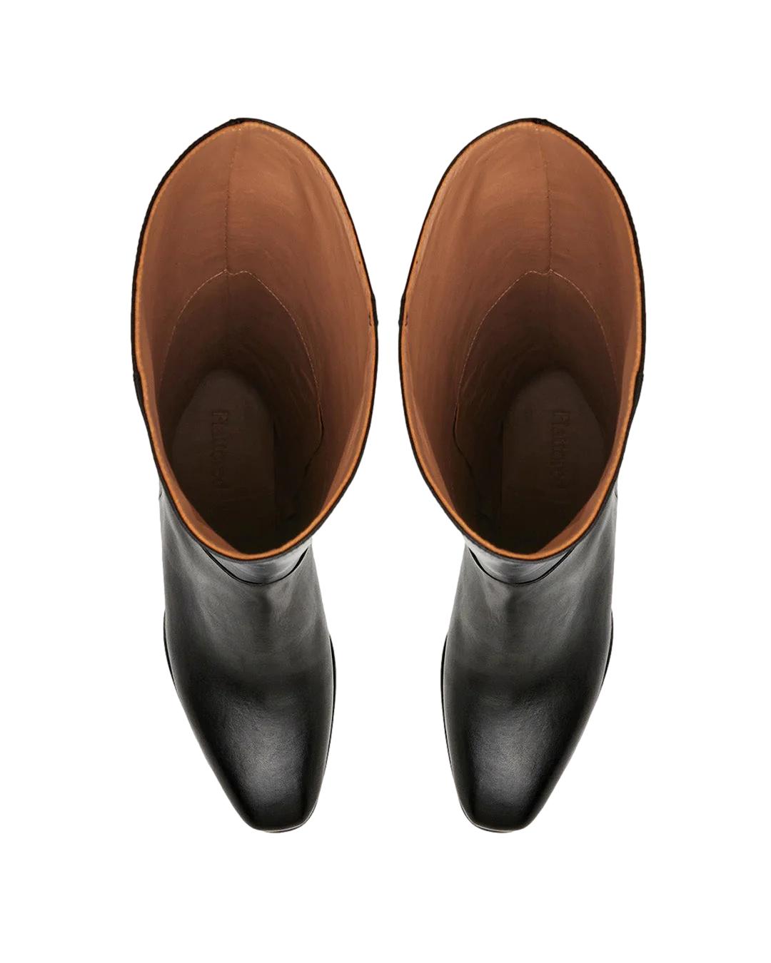 Flattered Colette Leather Black Sko Sort - chrismoa.no