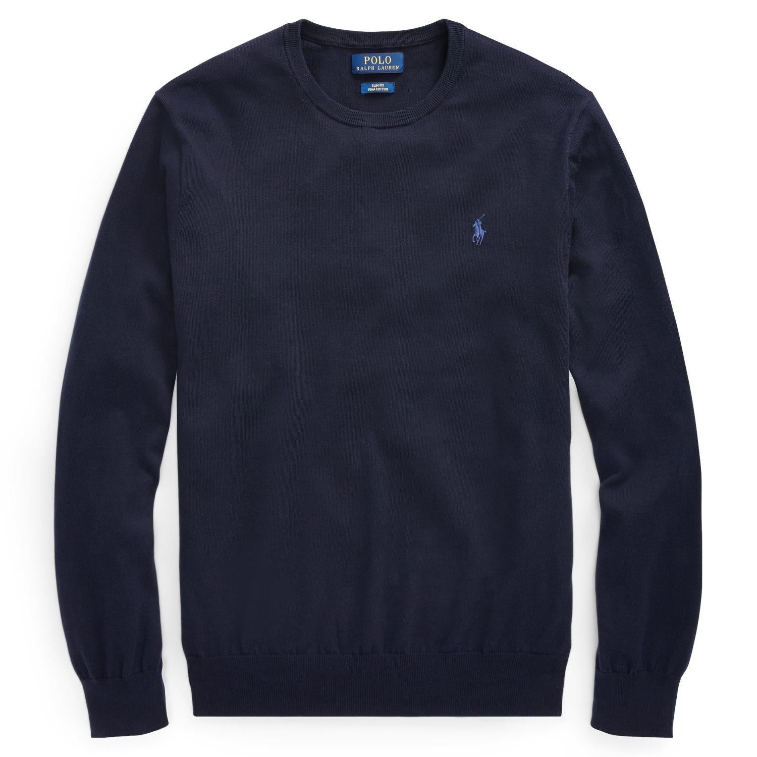 Polo Ralph Lauren Pima Cotton Knit Genser Marine - chrismoa.no