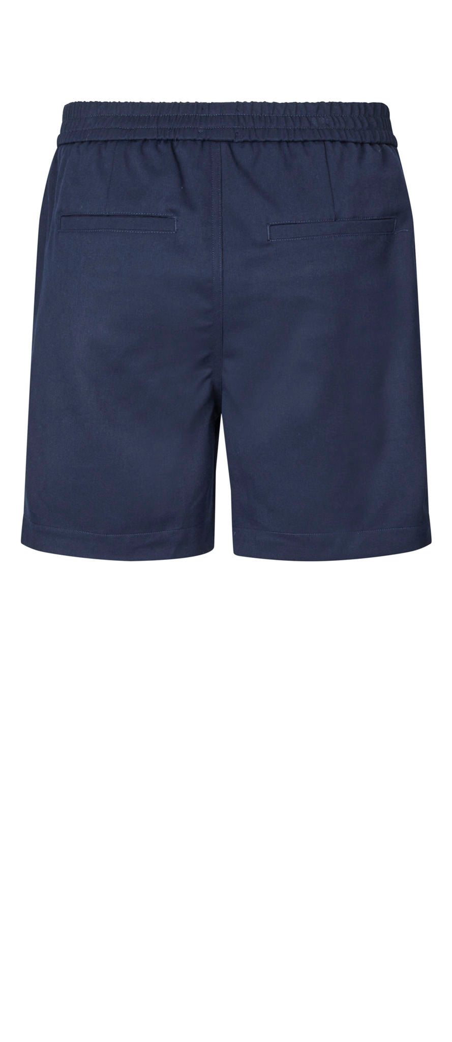 Navy Plain Units Turipl Shorts 041, komfortable og enkle shorts for menn, vist med elastisk midje og lommer foran.