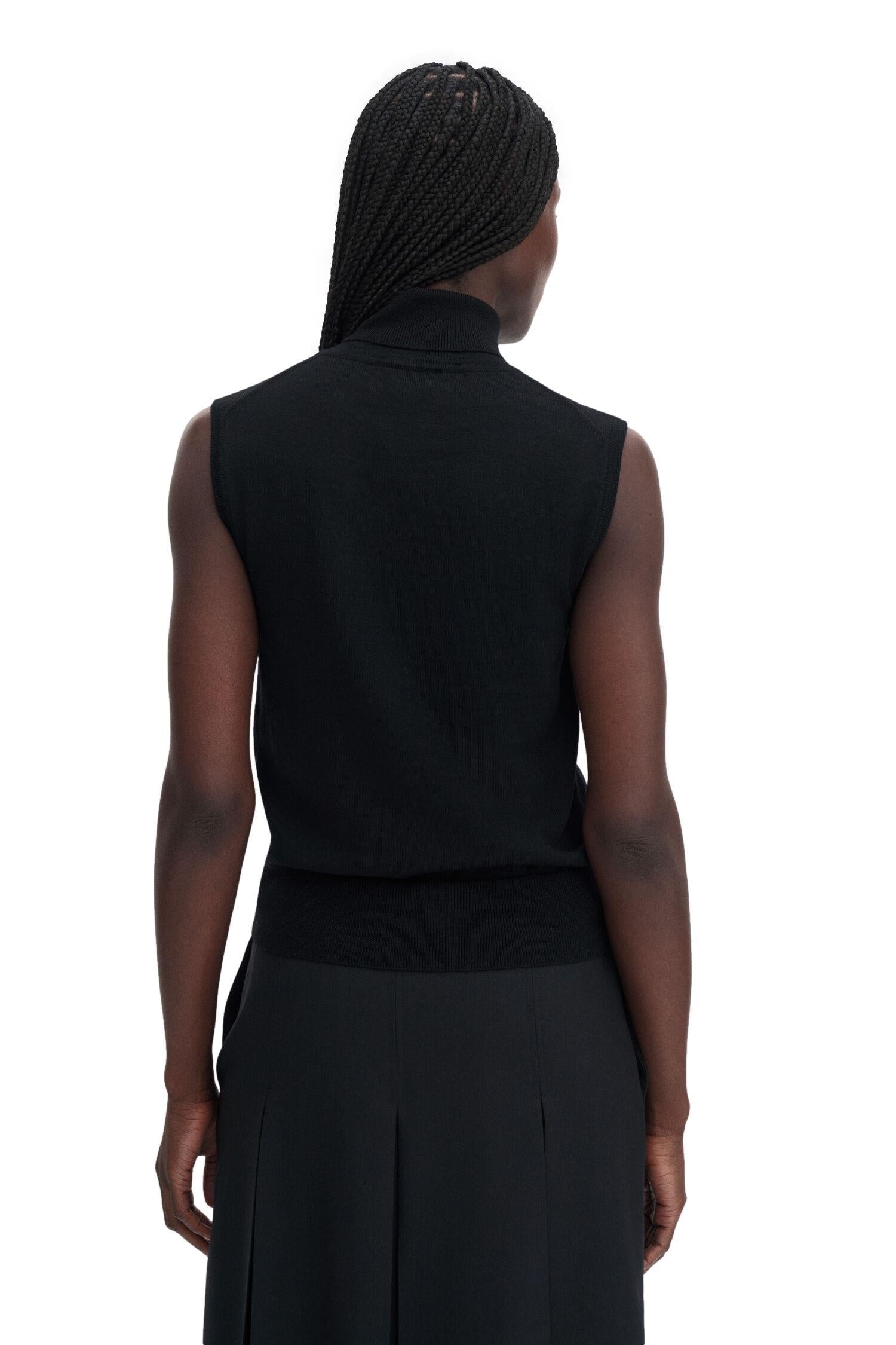 Filippa K Turtleneck Vest Vest Sort - chrismoa.no