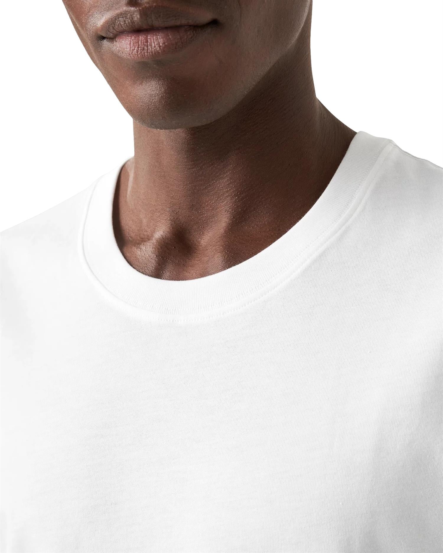 Eton Single Jersey Supima Cotton T-Shirt T-Shirt Hvit - chrismoa.no