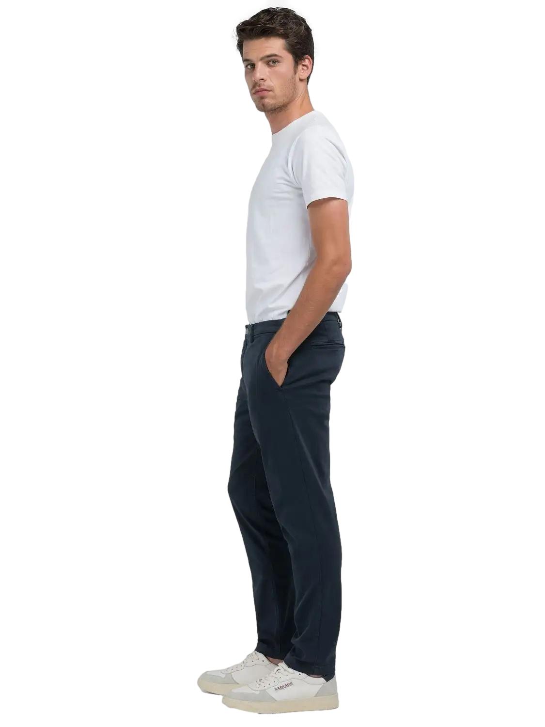 Replay Benni regular-fit-chino Bukse Blå - chrismoa.no