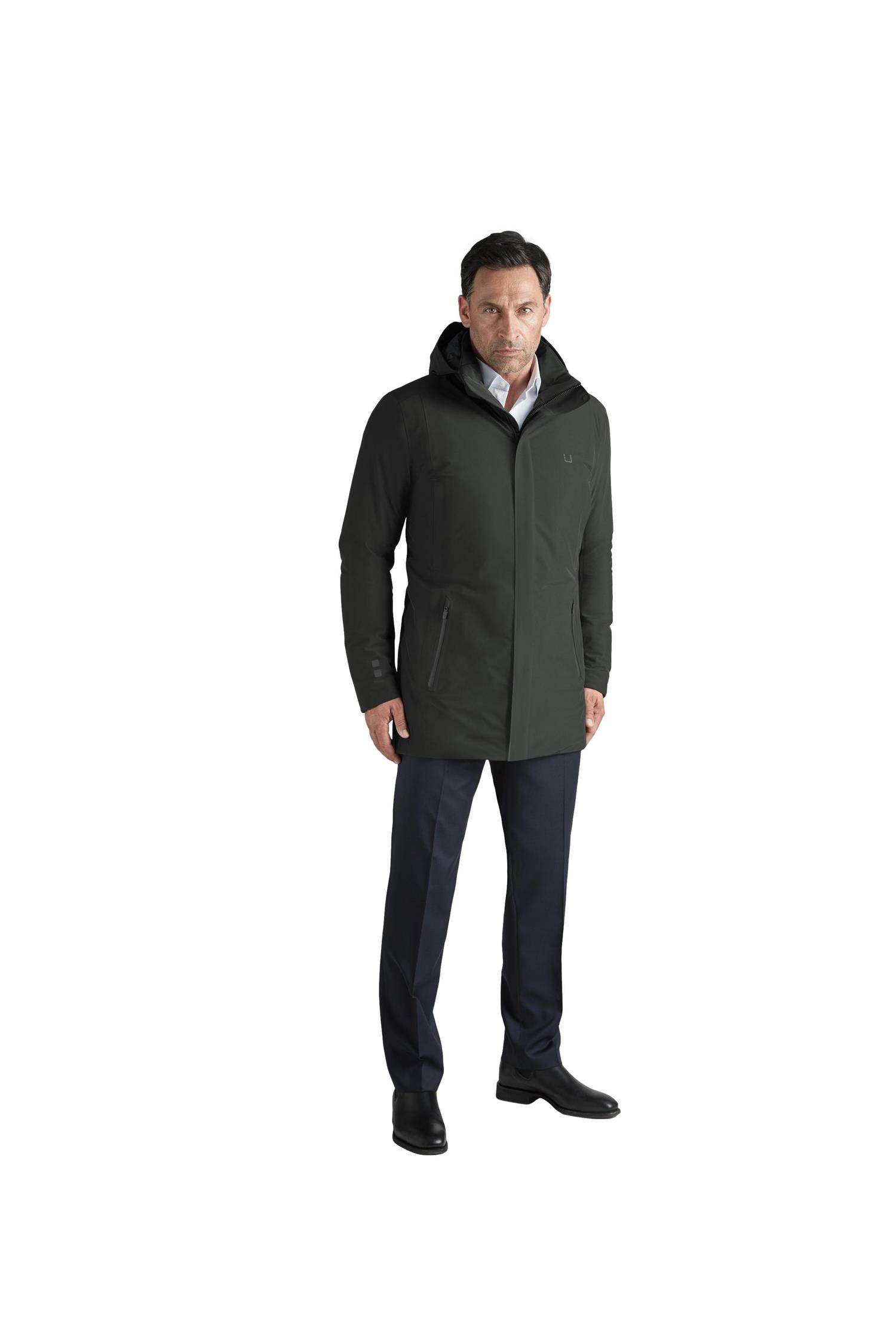 UBR Regulator™ Parka jakke i olivengrønn med hette og lommer, utendørsjakke for kaldt vær.