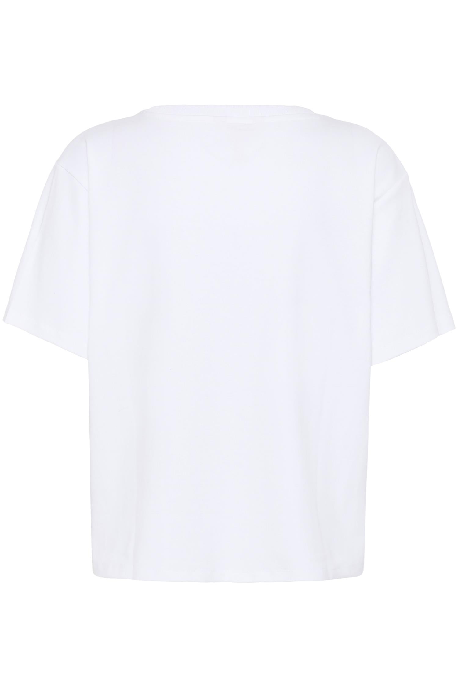 Part Two Annepw Ts T-skjorte i klar hvit farge, myk bomullsdesign, med rund hals og kort erme.