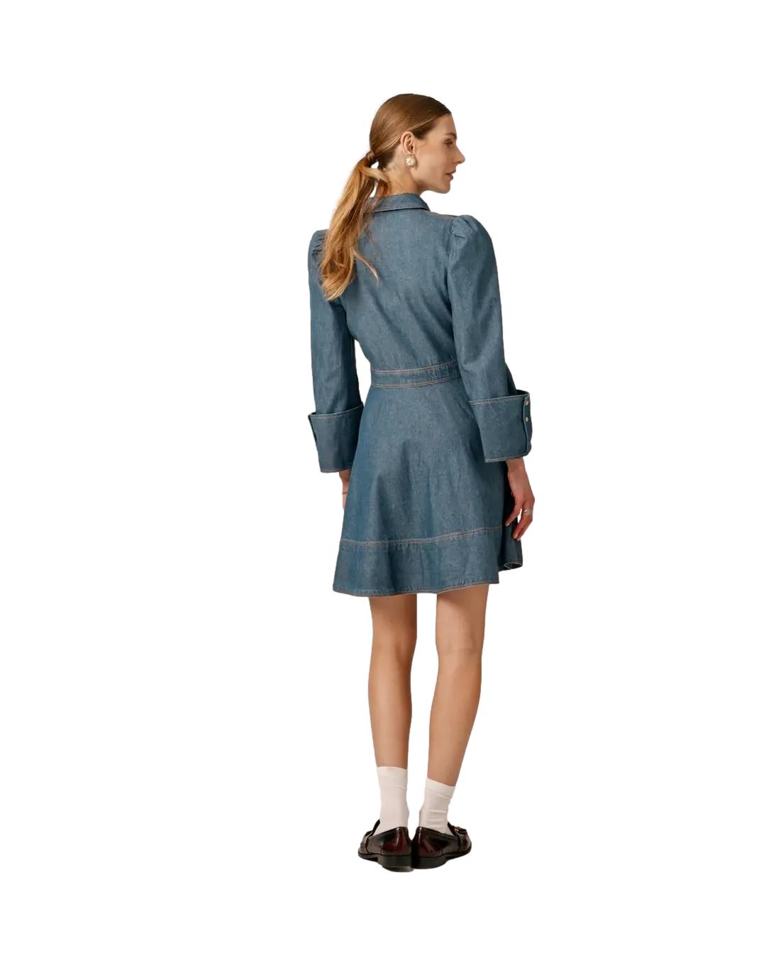 By TiMo Denim Mini Dress Kjole Denim - chrismoa.no