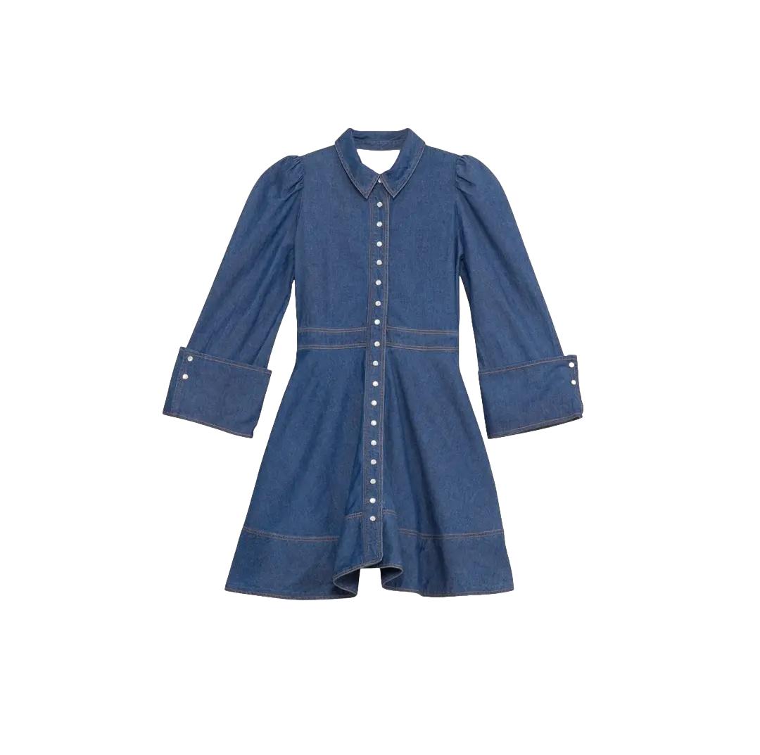 By TiMo Denim Mini Dress Kjole Denim - chrismoa.no