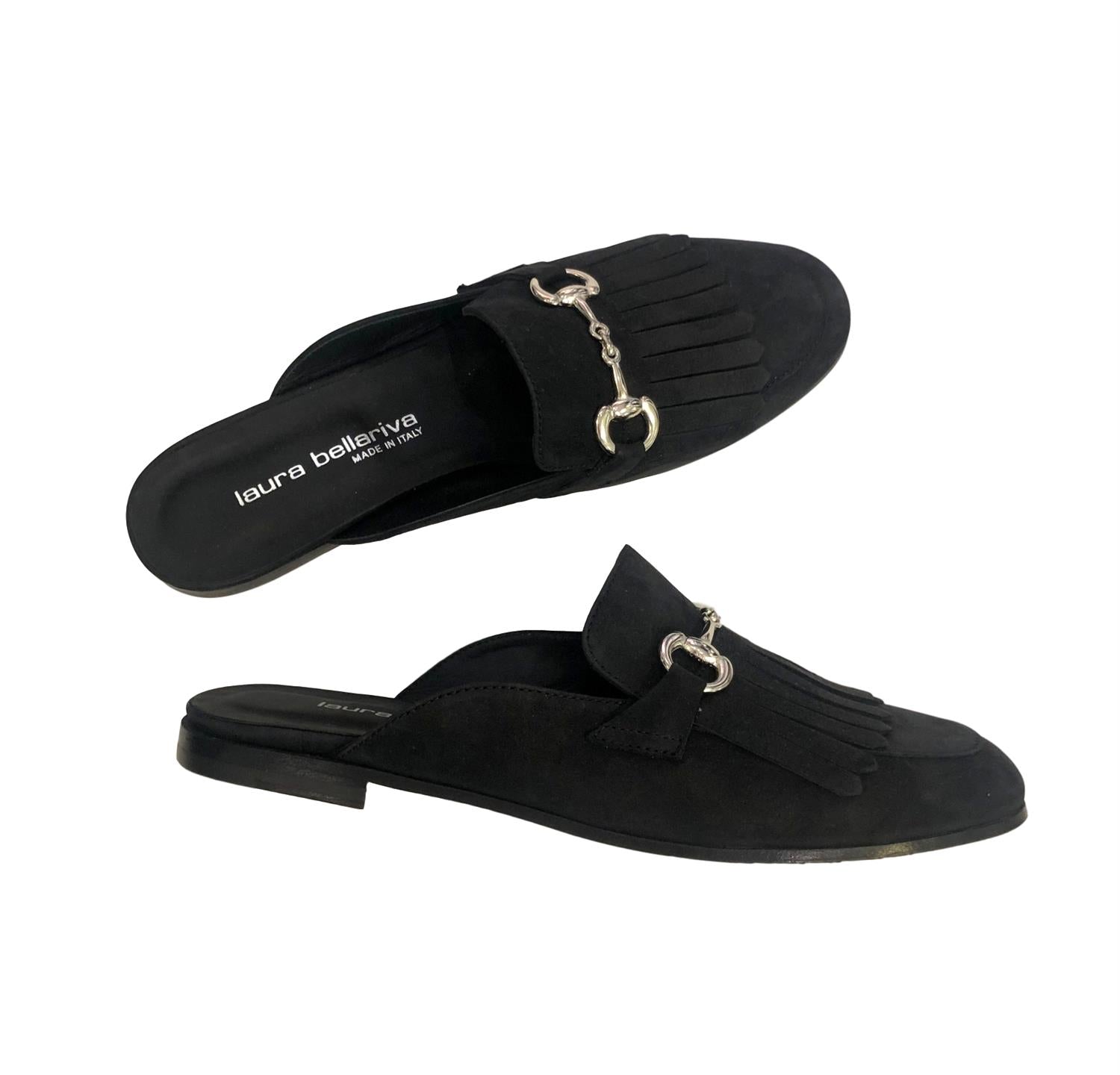 Laura Bellariva Nubuk Nero Sko Sort - chrismoa.no