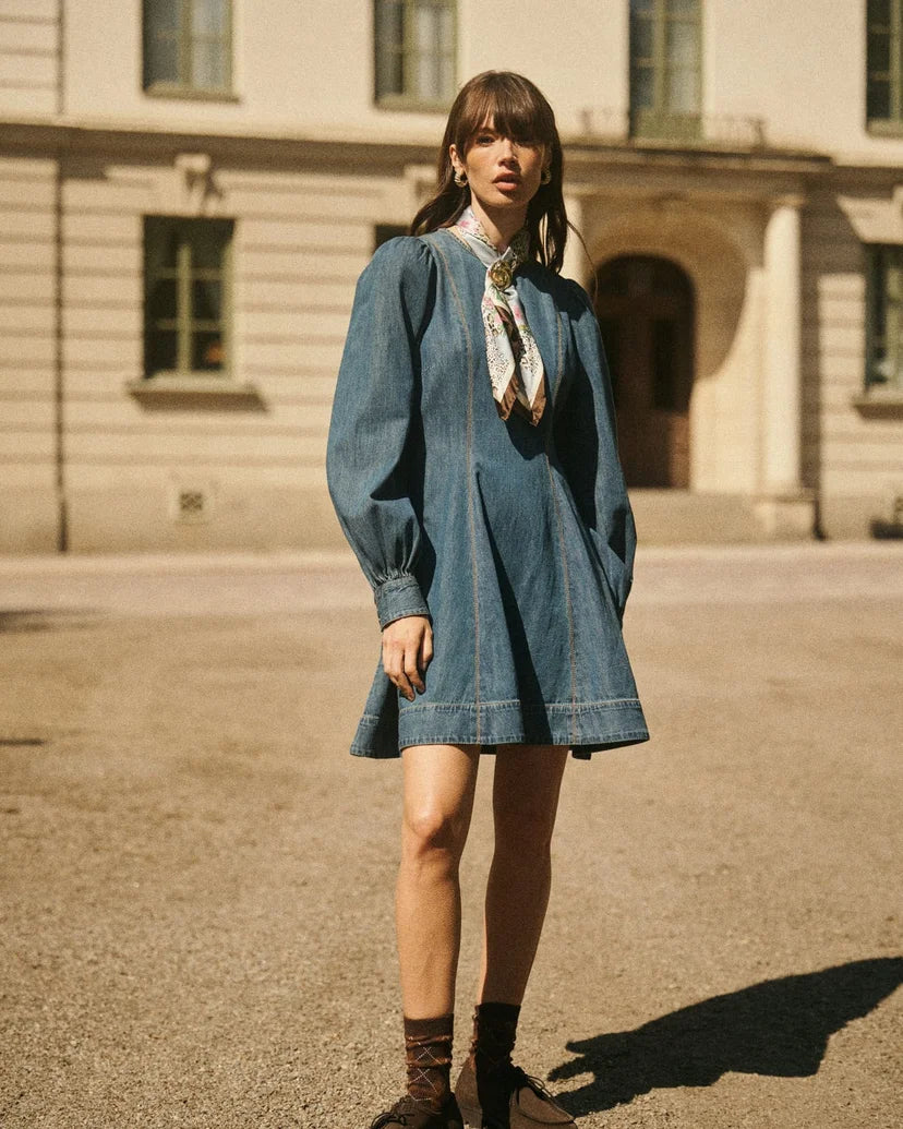 By TiMo Denim Fitted Dress Kjole Denim