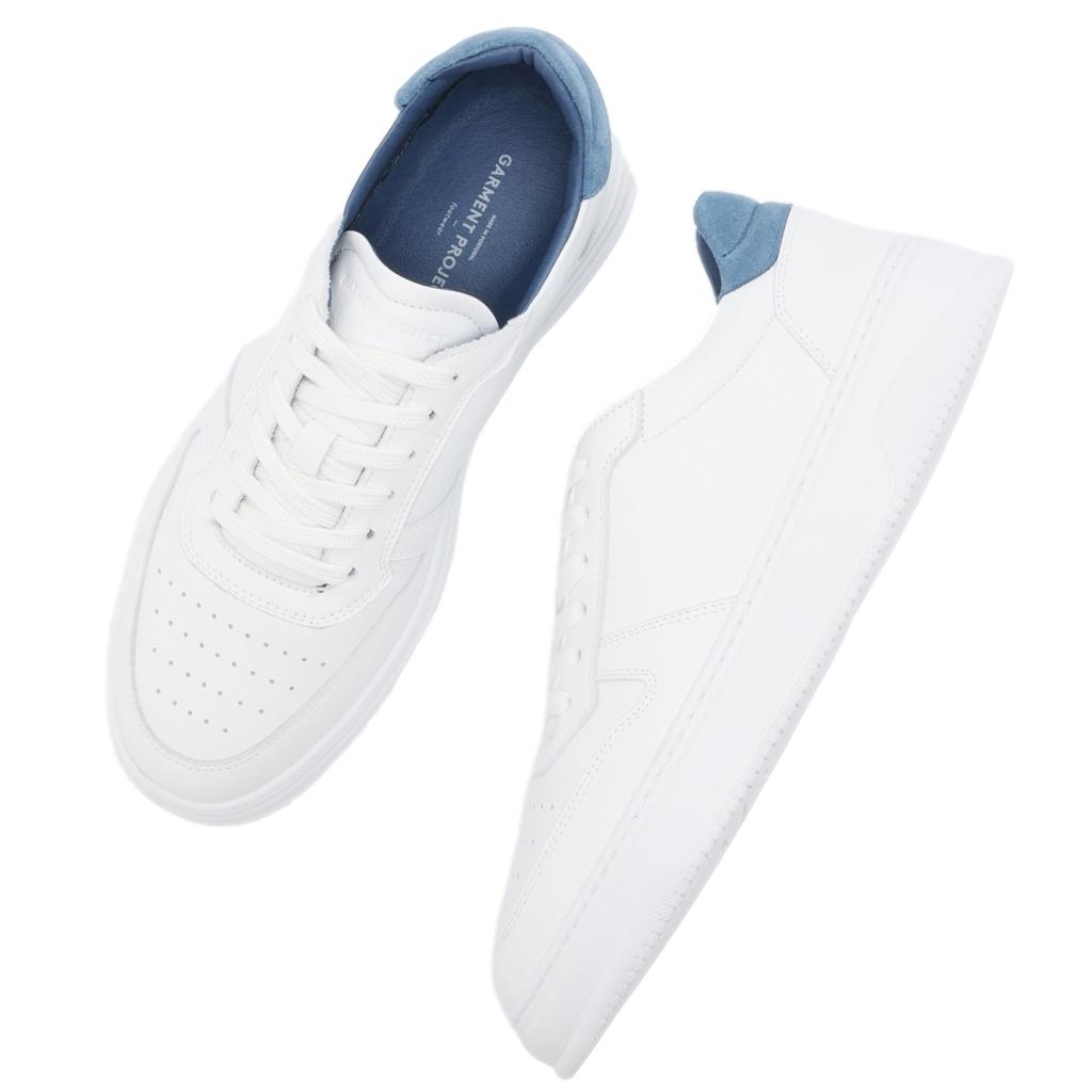Garment Project Ace - White/Blue Leather Sko Blå - chrismoa.no