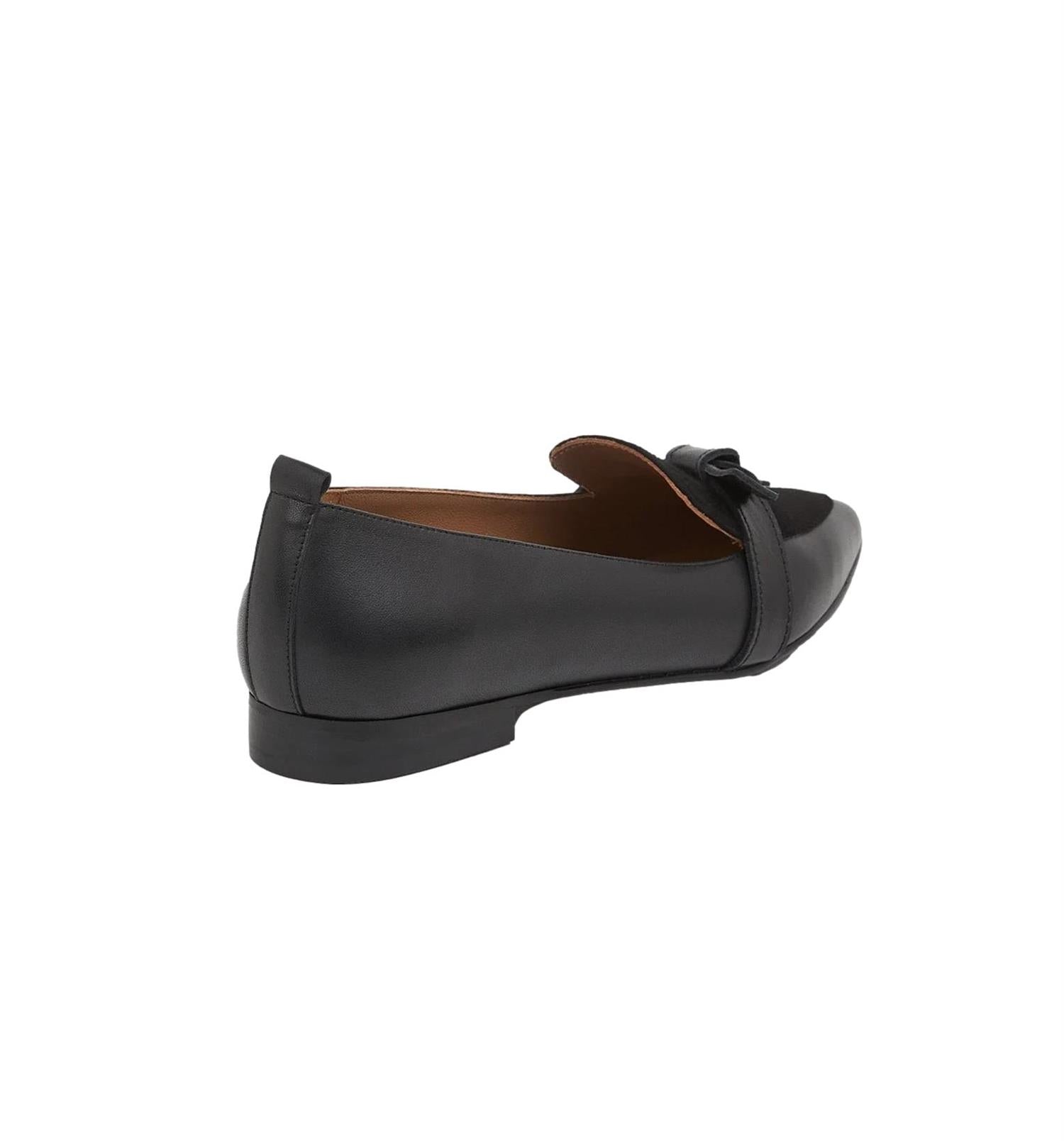 Flattered Ally Leather/Suede Black Sko Sort - chrismoa.no