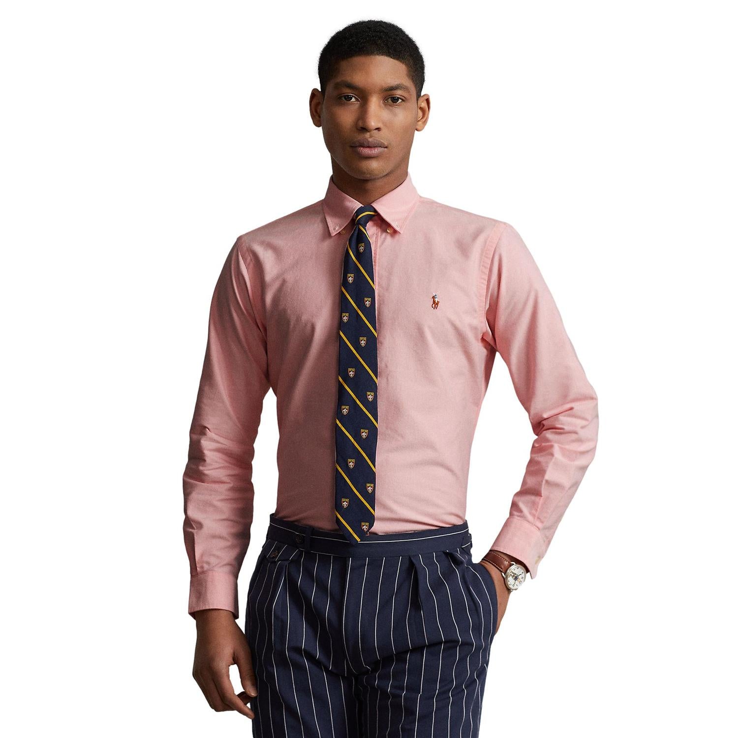 Polo Ralph Lauren Custom Fit Oxford Shirt Skjorte Rosa - chrismoa.no