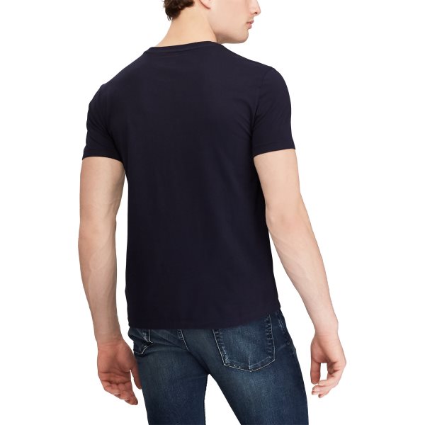 Polo Ralph Lauren Custom Slim Fit Cotton T-Shirt T-Shirt Mørkeblå