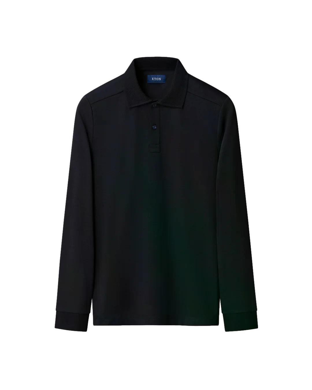 Eton Interlock Polo Shirt Skjorte Marine