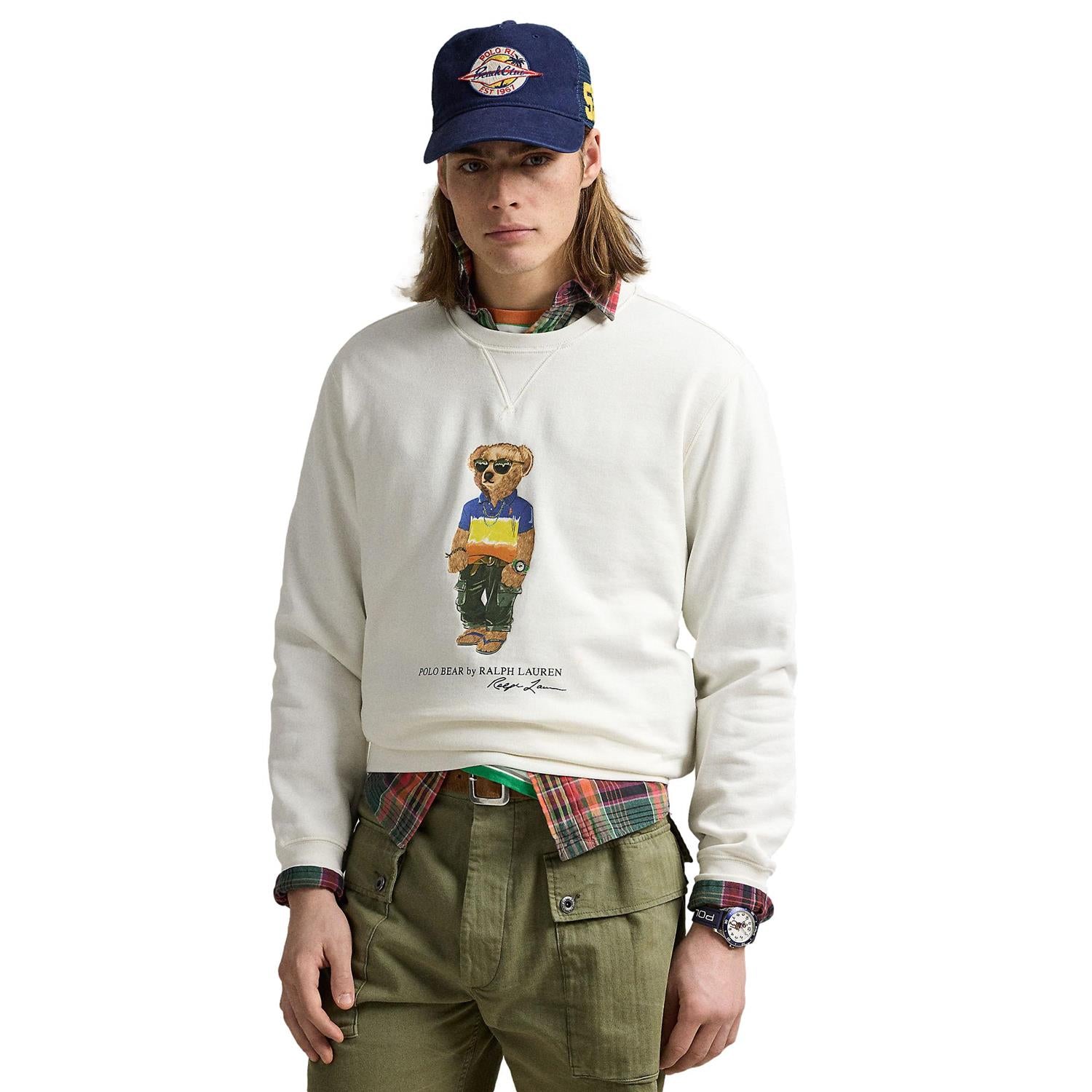 Polo Ralph Lauren Polo Bear Fleece Sweatshirt Genser Hvit - chrismoa.no