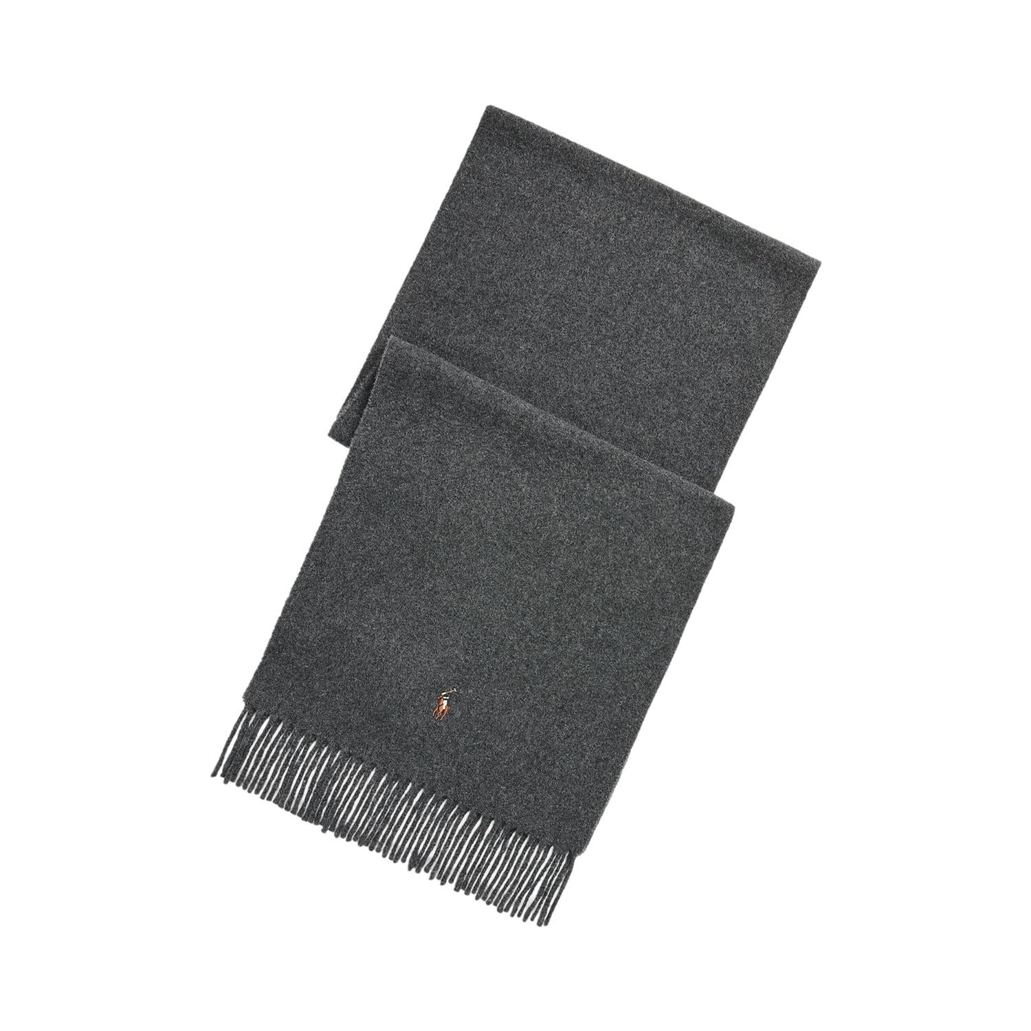 Polo Ralph Lauren Fringe Virgin Wool Scarf Skjerf Grå - chrismoa.no
