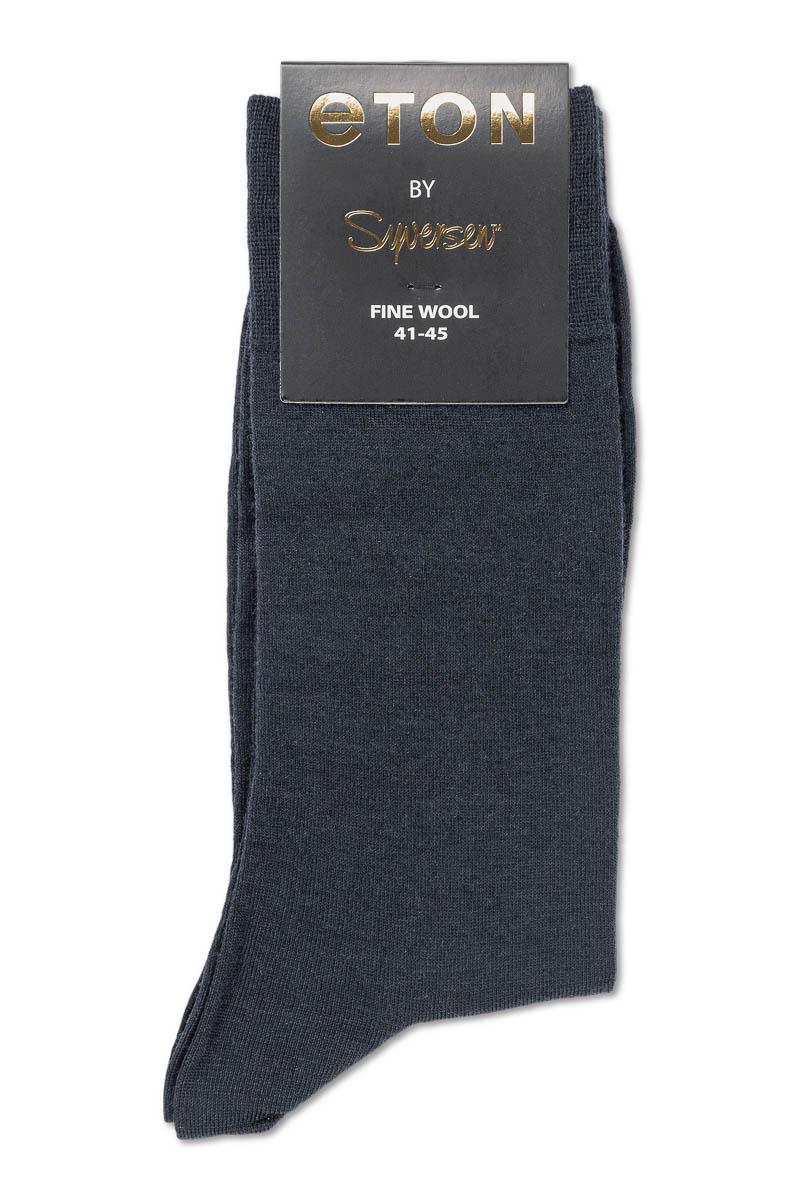 Note Gold Fine Wool Mørkeblå strømper i myk, glatt ull med enkel design, perfekt for kalde dager
