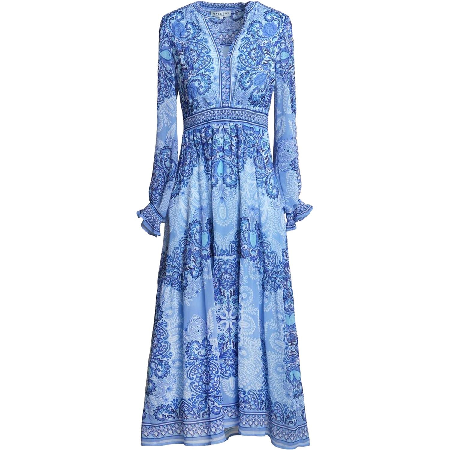 Hale Bob Eleanora Long Dress Kjole Blå - chrismoa.no