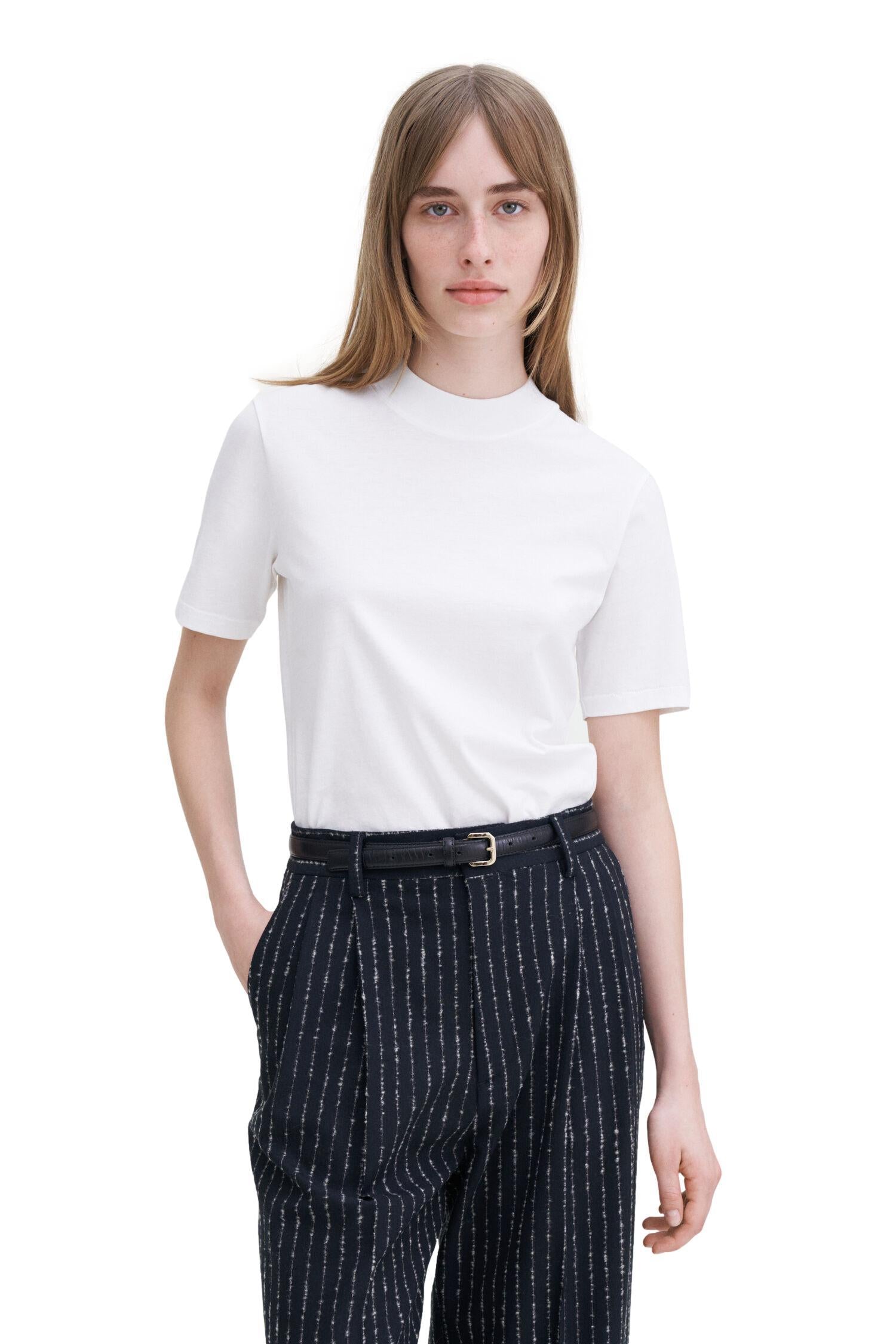 Filippa K Mock Neck Tee T-Shirt Hvit