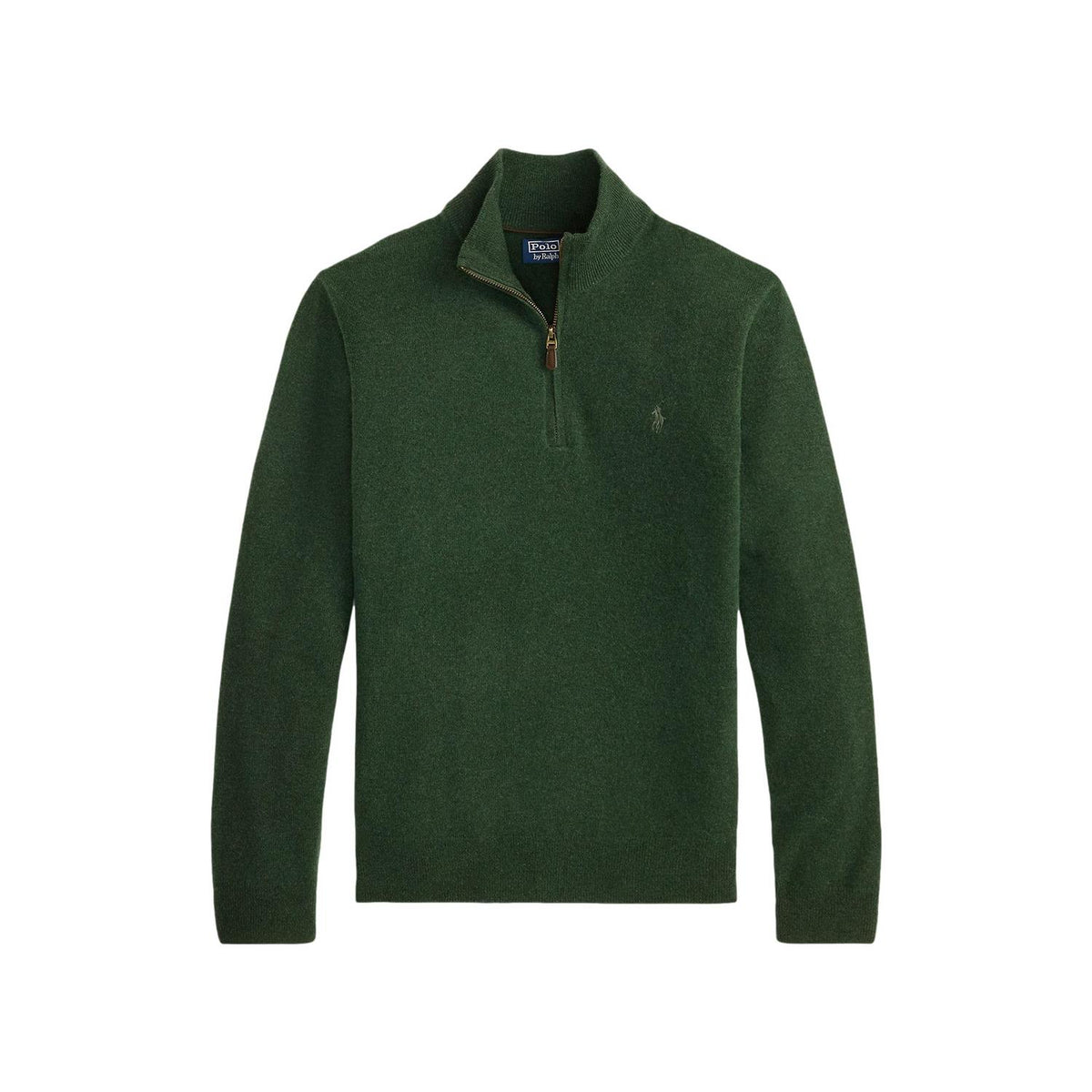Polo Ralph Lauren Wool Quarter-Zip Sweater Genser Mørkegrønn
