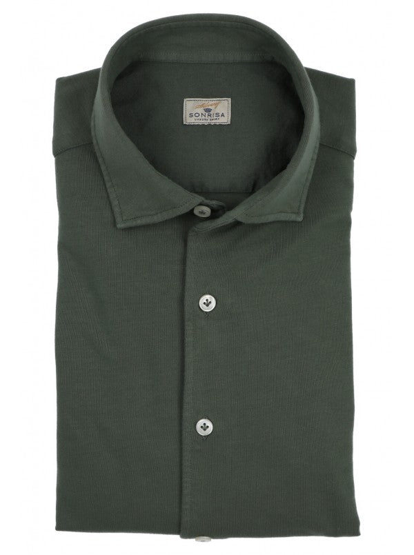 Sonrisa #73 Jersey Skjorte Oliven - chrismoa.no