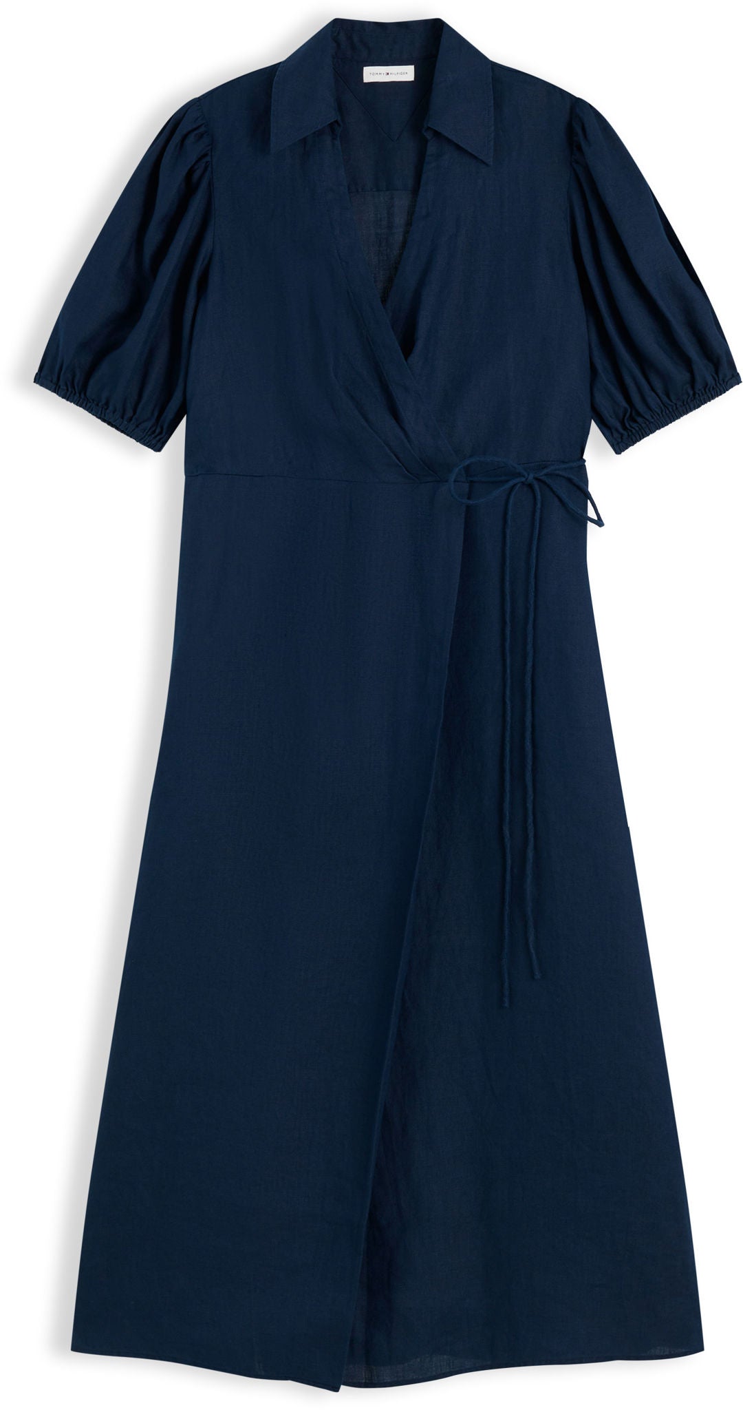 Tommy Hilfiger Sumr Linen Wrap Lng Midi Drs Kjole