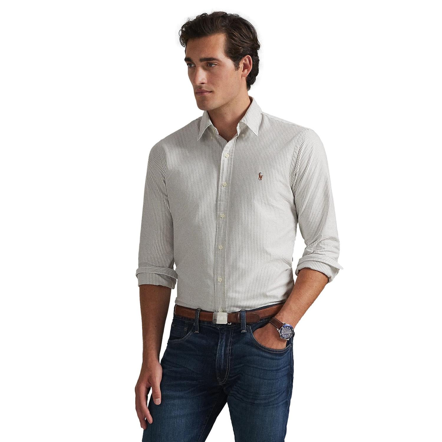 Polo Ralph Lauren Custom Fit Striped Oxford shirt Skjorte Striper - chrismoa.no
