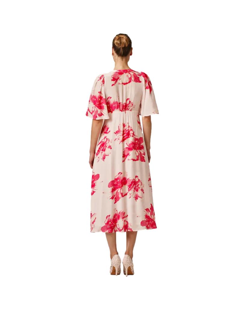 By TiMo Satin button down dress Kjole Rosa - chrismoa.no