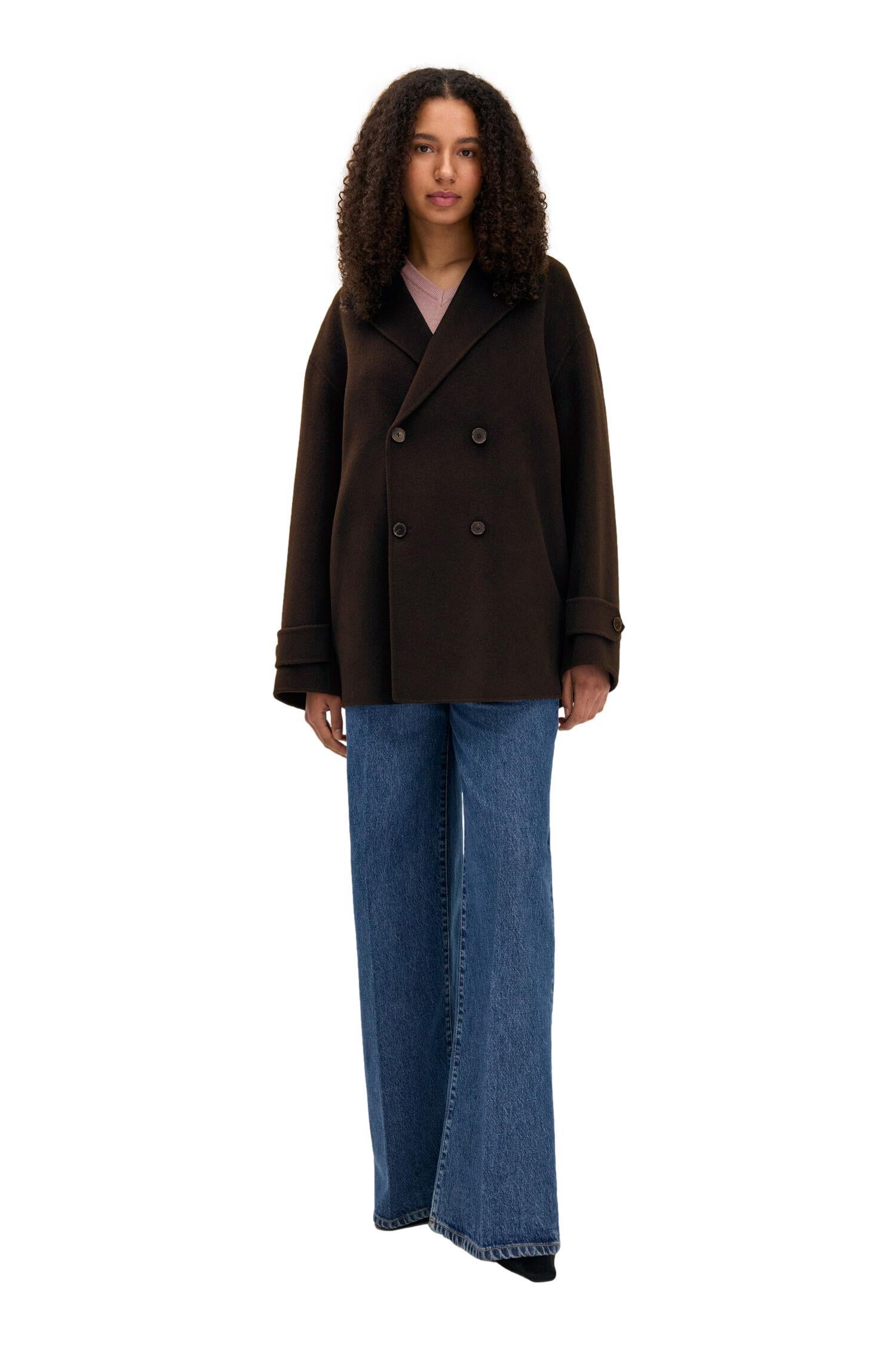 Filippa K Audrey wool double jacket Jakke Brun