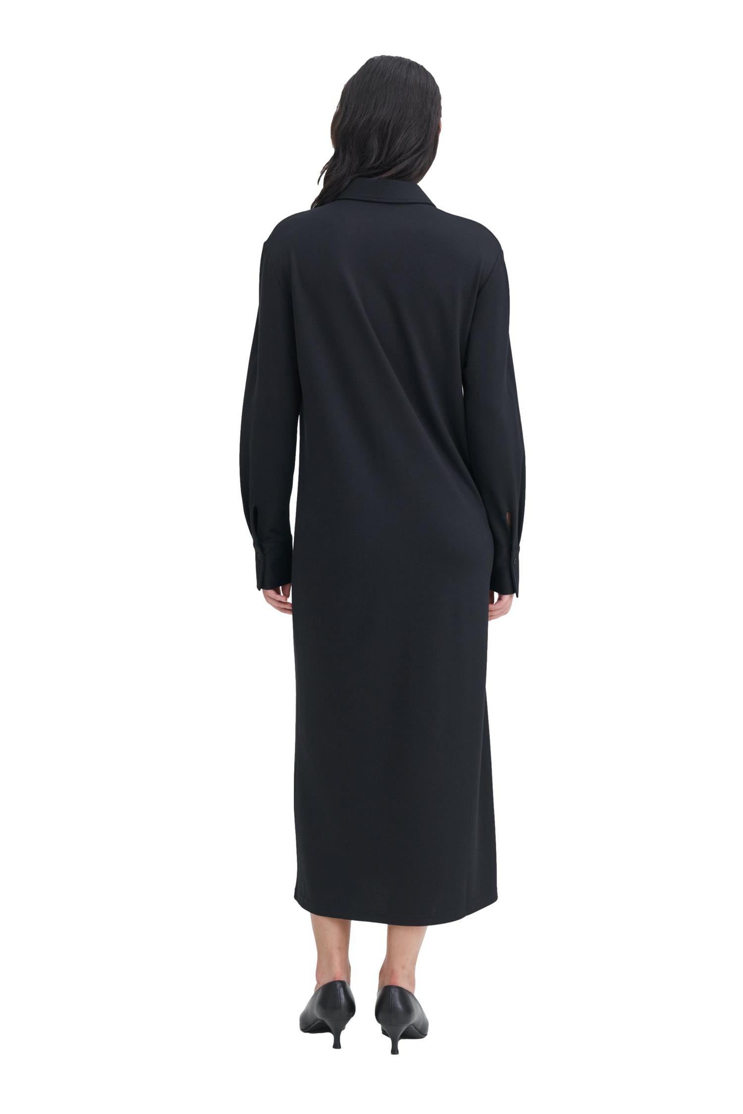 Filippa K Relaxed Jersey Shirt Dress Kjole Sort - chrismoa.no