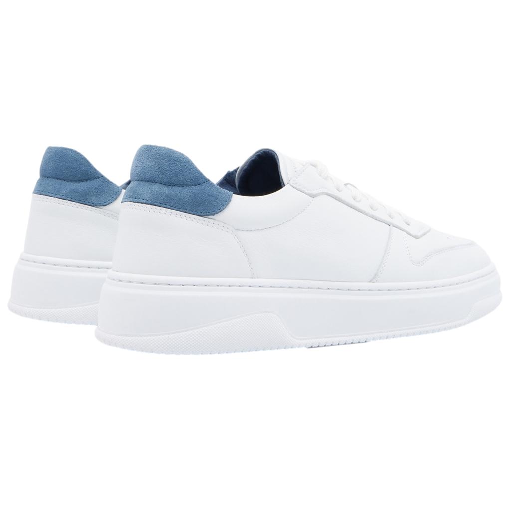 Garment Project Ace - White/Blue Leather Sko Blå - chrismoa.no