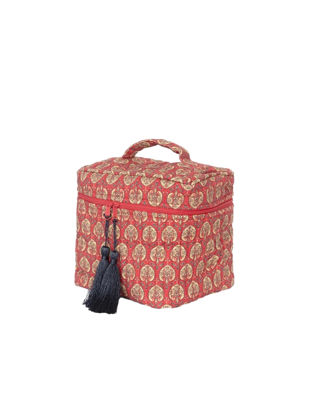 By TiMo Beauty Bag Cotton Toalettmappe Rød - chrismoa.no