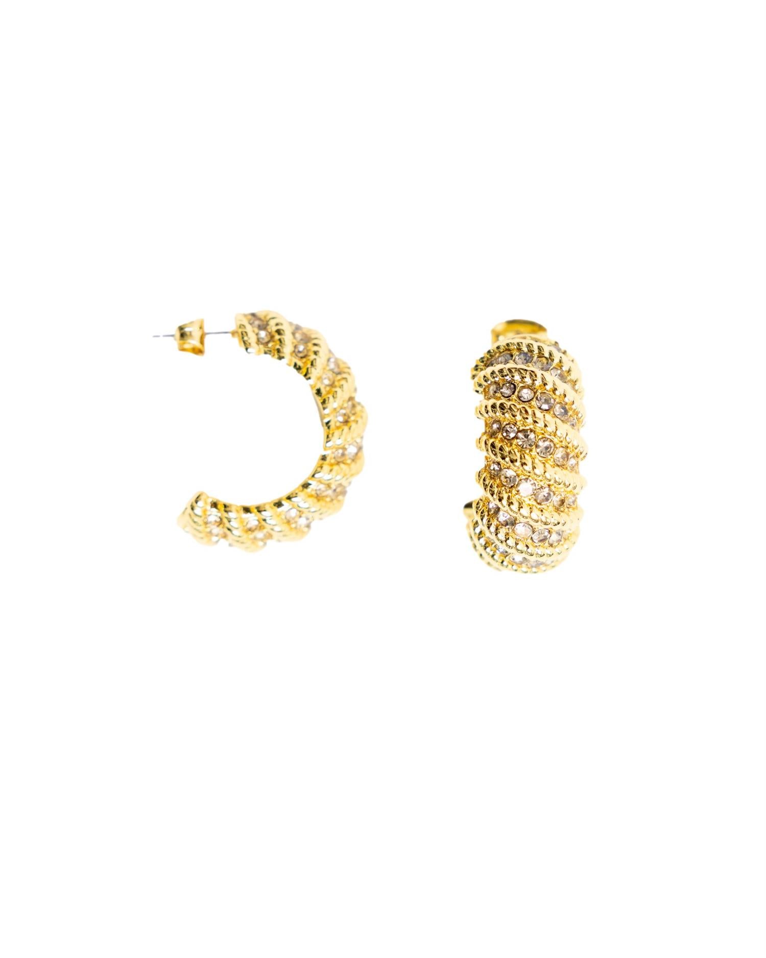 By TiMo Half Moon Earrings Øredobber Gull - chrismoa.no