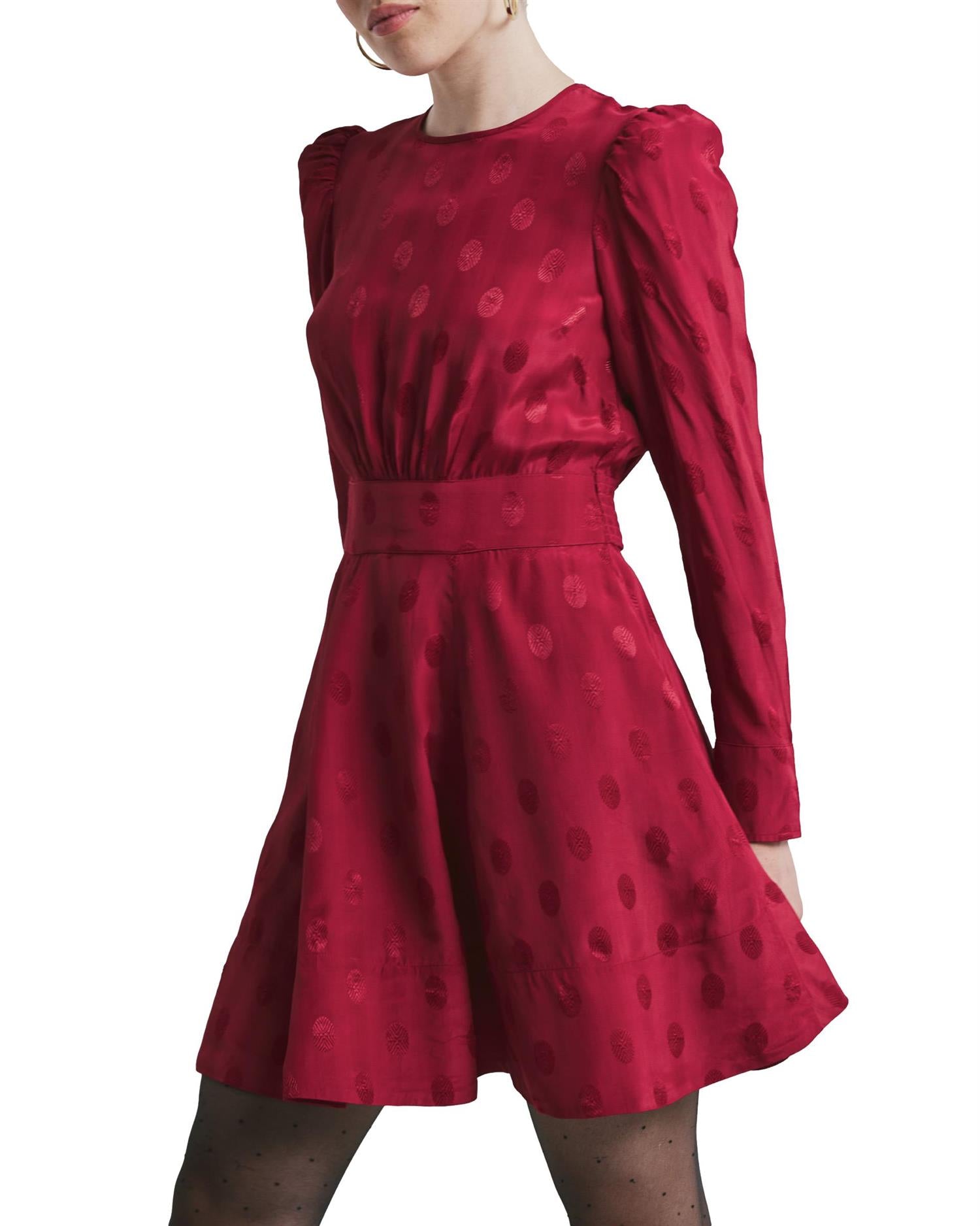 By TiMo Viscose Mini Dress Kjole Rød - chrismoa.no