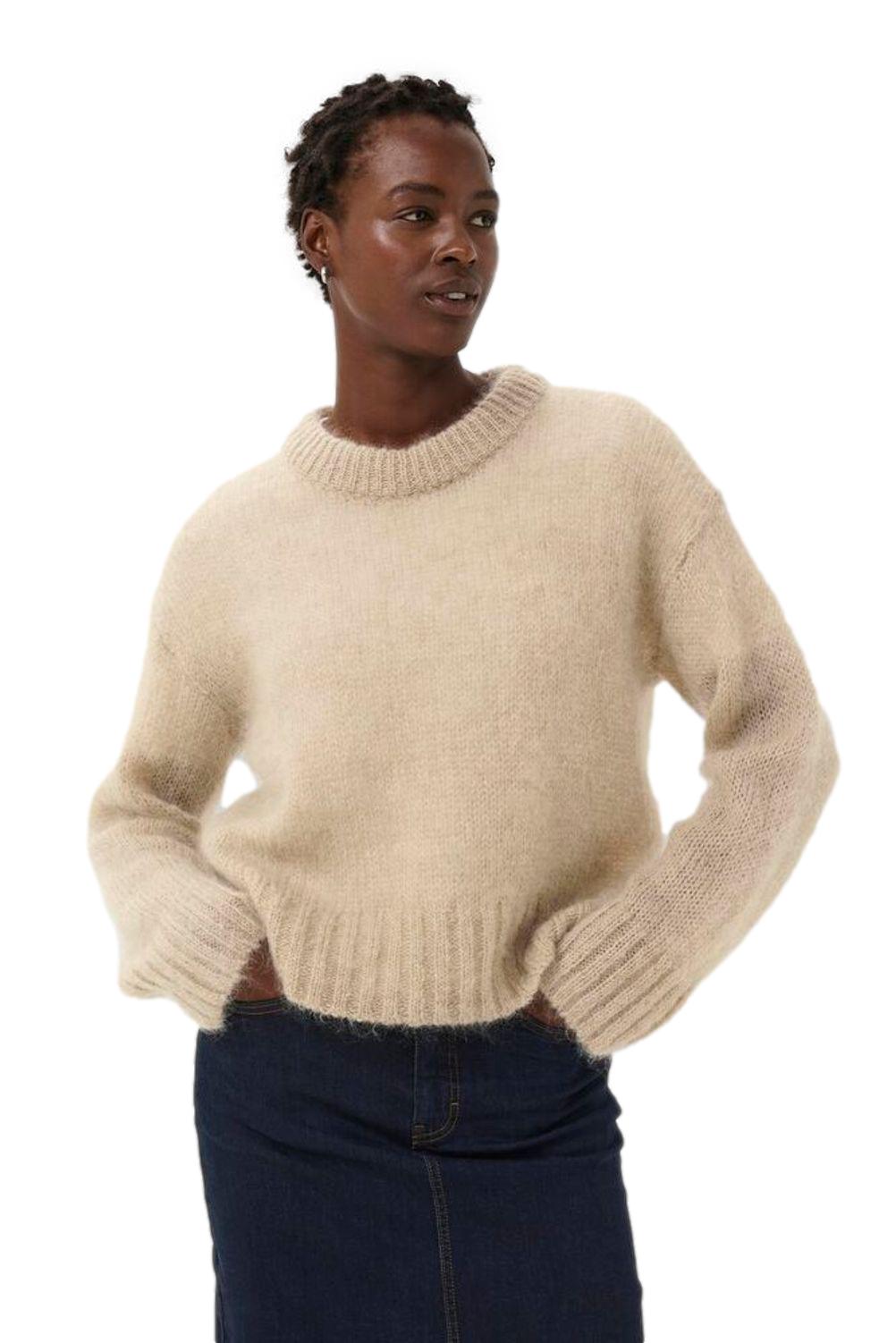 Part Two SillePW Pullover Genser Lys-Beige