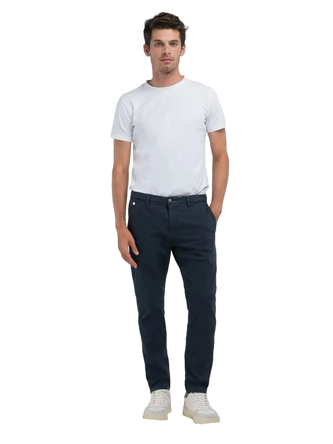 Replay Benni regular-fit-chino Bukse Blå - chrismoa.no