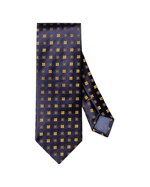 Eton Micro Floral Woven Silk Tie Slips Blå - chrismoa.no