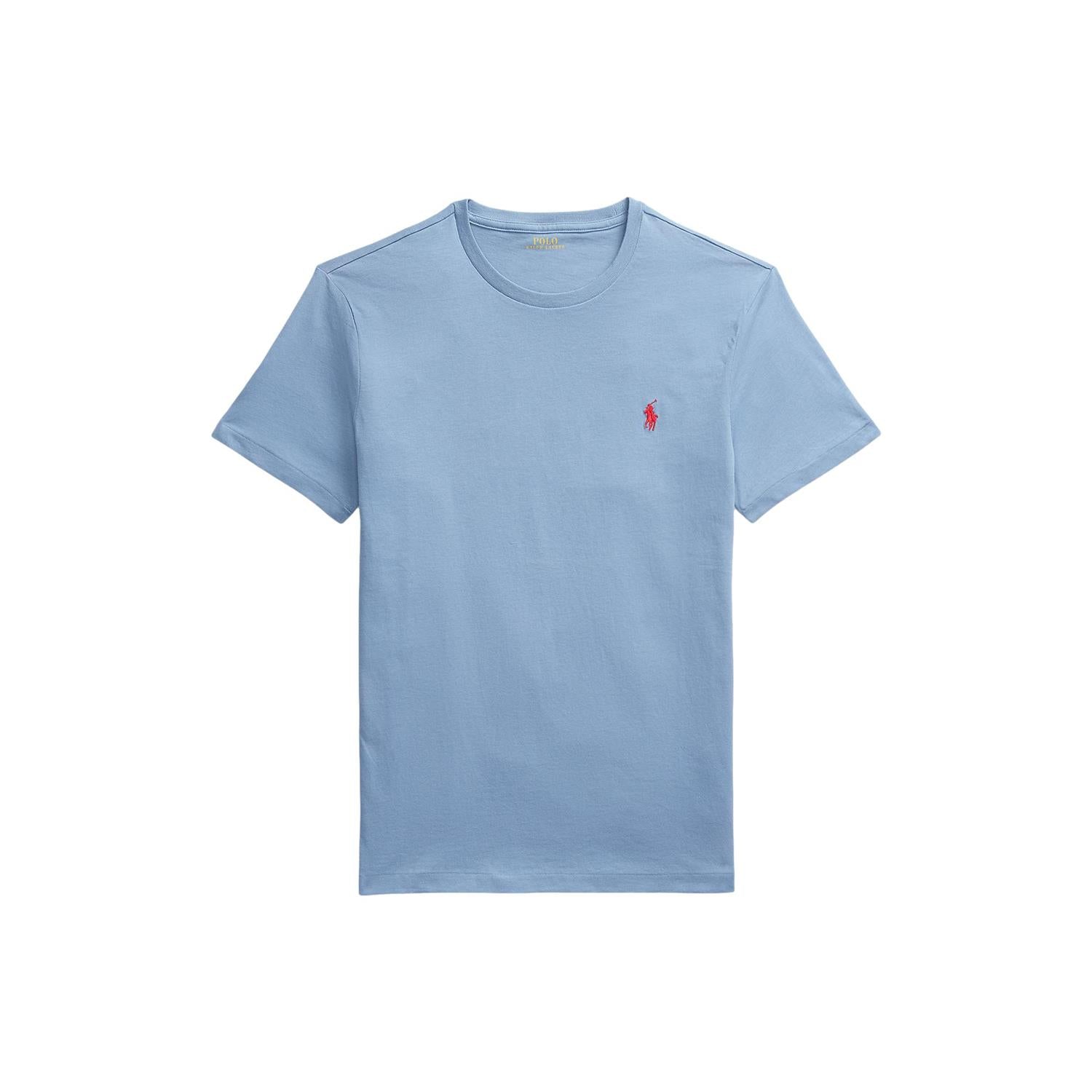 Polo Ralph Lauren CUSTOM SLIM FIT JERSEY CREWNECK T-SHIRT T-Shirt Lyseblå - chrismoa.no