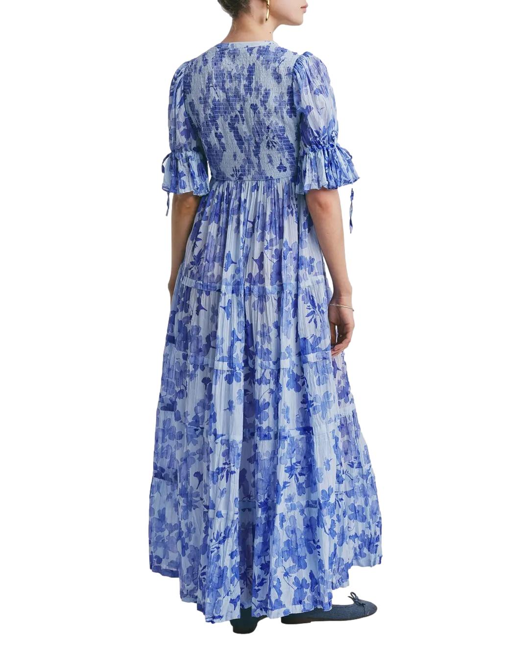 By TiMo Bohemian Relaxed Kjole Blå - chrismoa.no