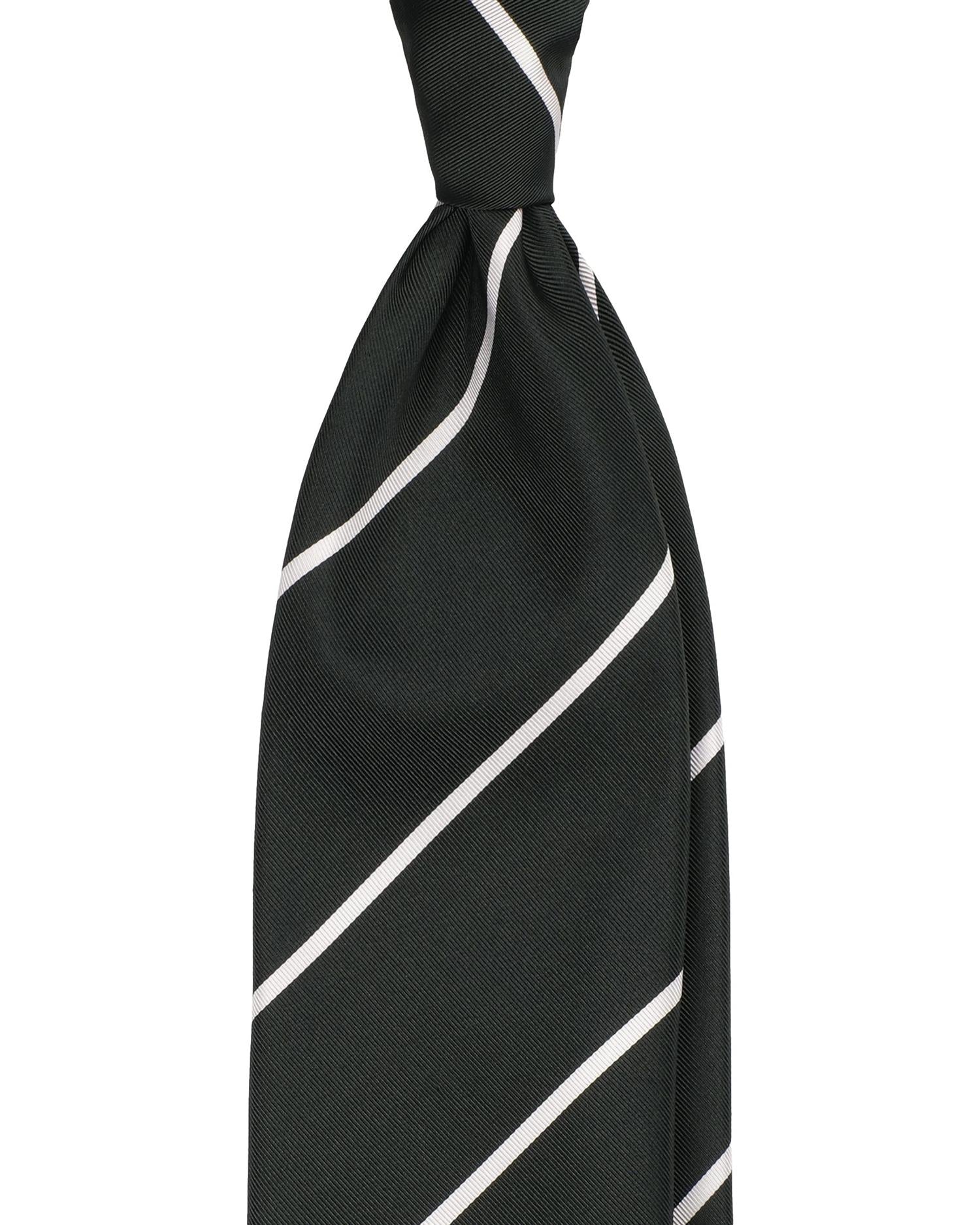 Viola Milano Classic Stripe Forest/White Tie Slips Grønn - chrismoa.no