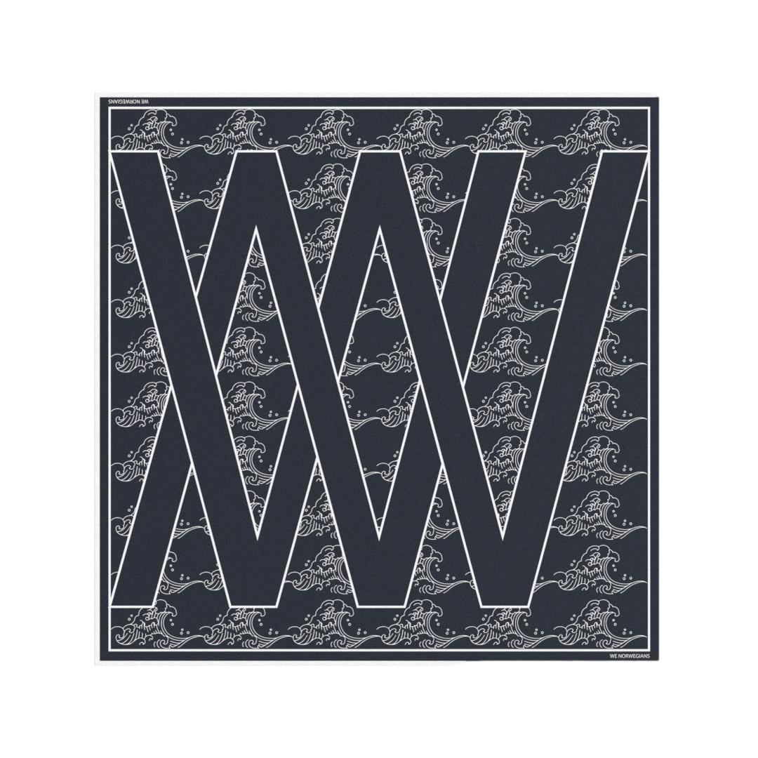 We Norwegians Wavy Silk Scarf Tilbehør Navy - chrismoa.no